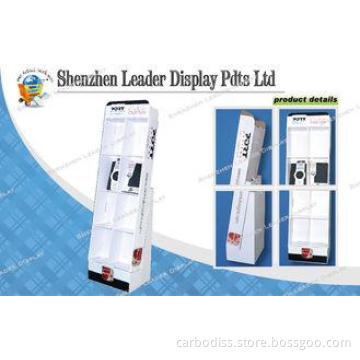 Four Tiers With Cells Brochure Or Books Cardboard Floor Dis